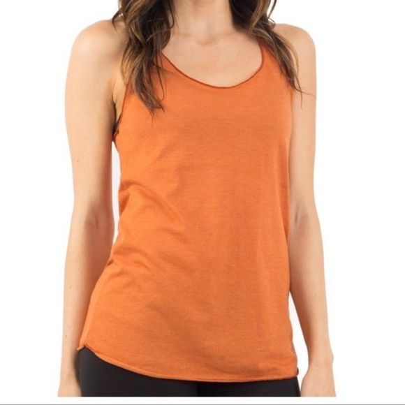 NWOT Over the Limit Orange Racerback Tank Top M - Picture 1 of 14